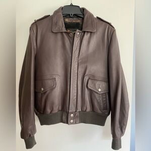 Reed Sportswear Vintage Leather Bomber Jacket